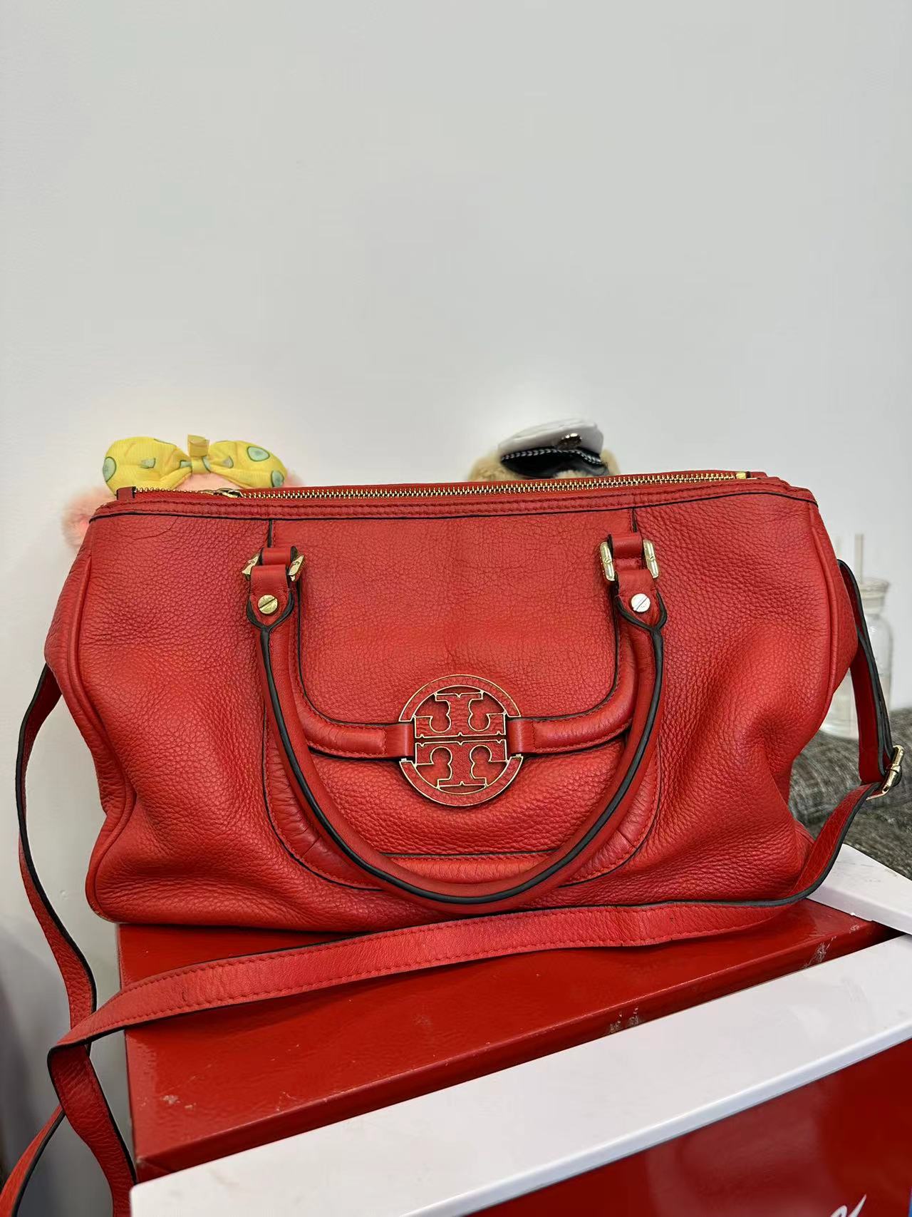 90新 Tory Burch/汤丽柏琦 【福】红色手提腋下包