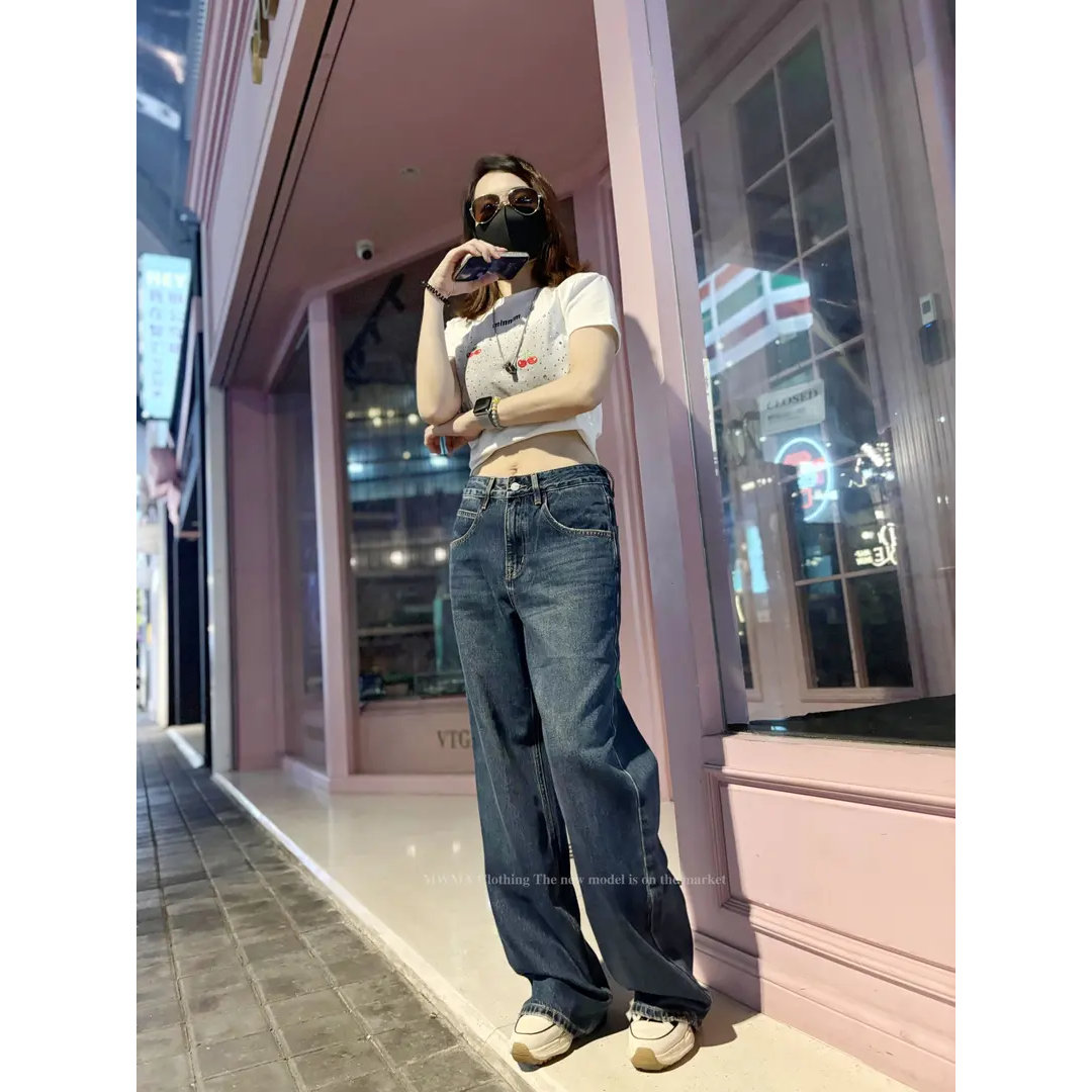 SU【324】86花 愫萌MWMA超爆裤王初秋个性AB假后袋设计窄版阔腿裤~