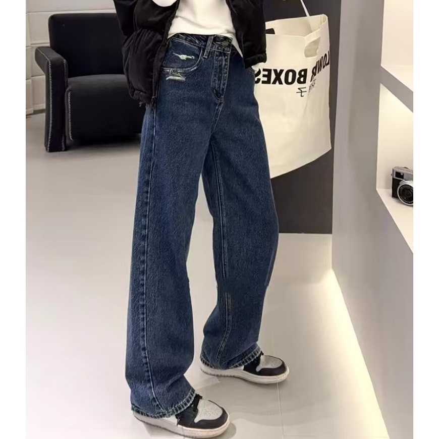 SU【090】61花 本本 MWMA窄版直筒裤深蓝色百搭好看梨形身材神裤~