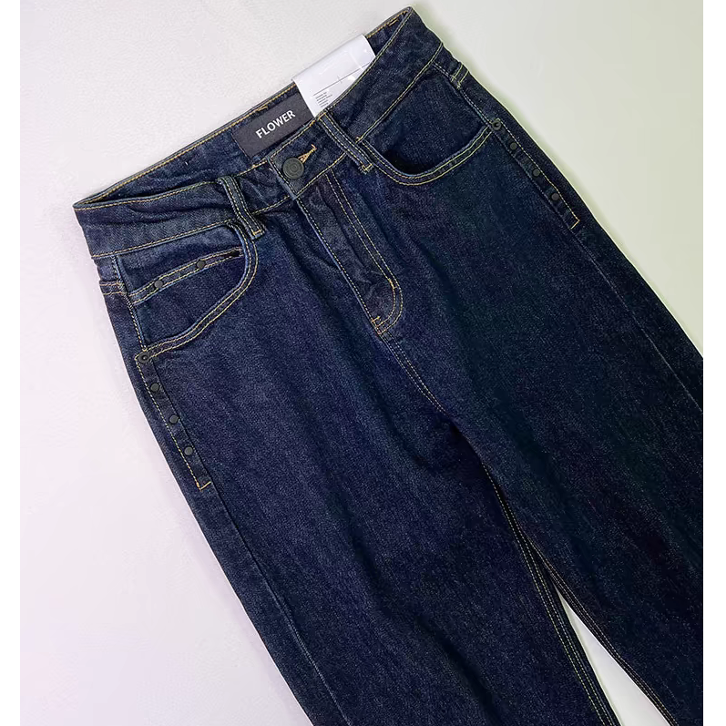 SU【105】61花 愫佩 MWMA加绒窄版冬季新款高腰四面弹窄版阔腿裤~