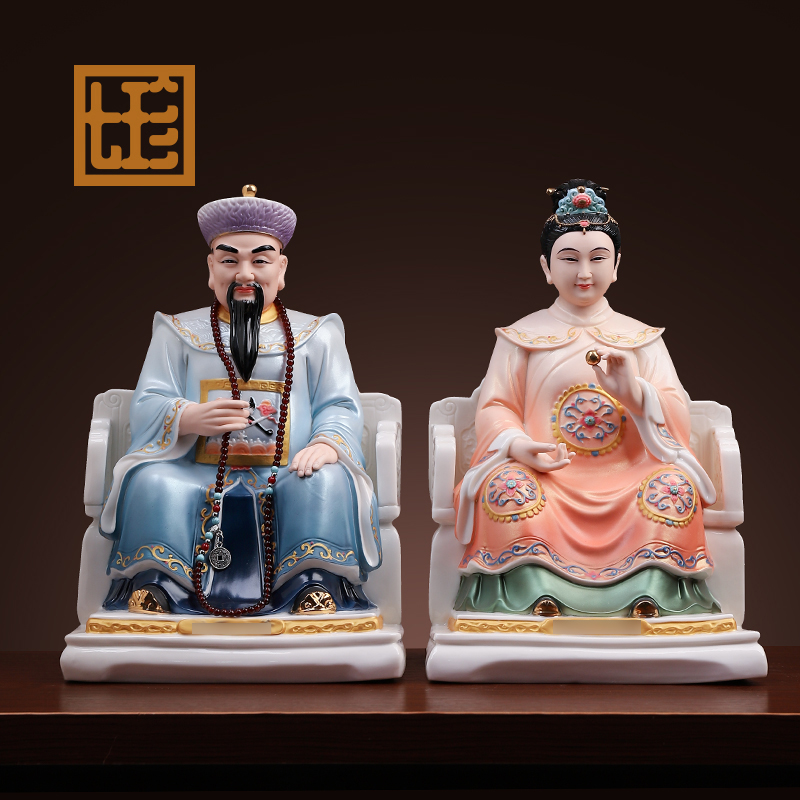 七珍德化陶瓷胡三太爷太奶胡黄常蟒四大家族黑老太太工艺品摆件