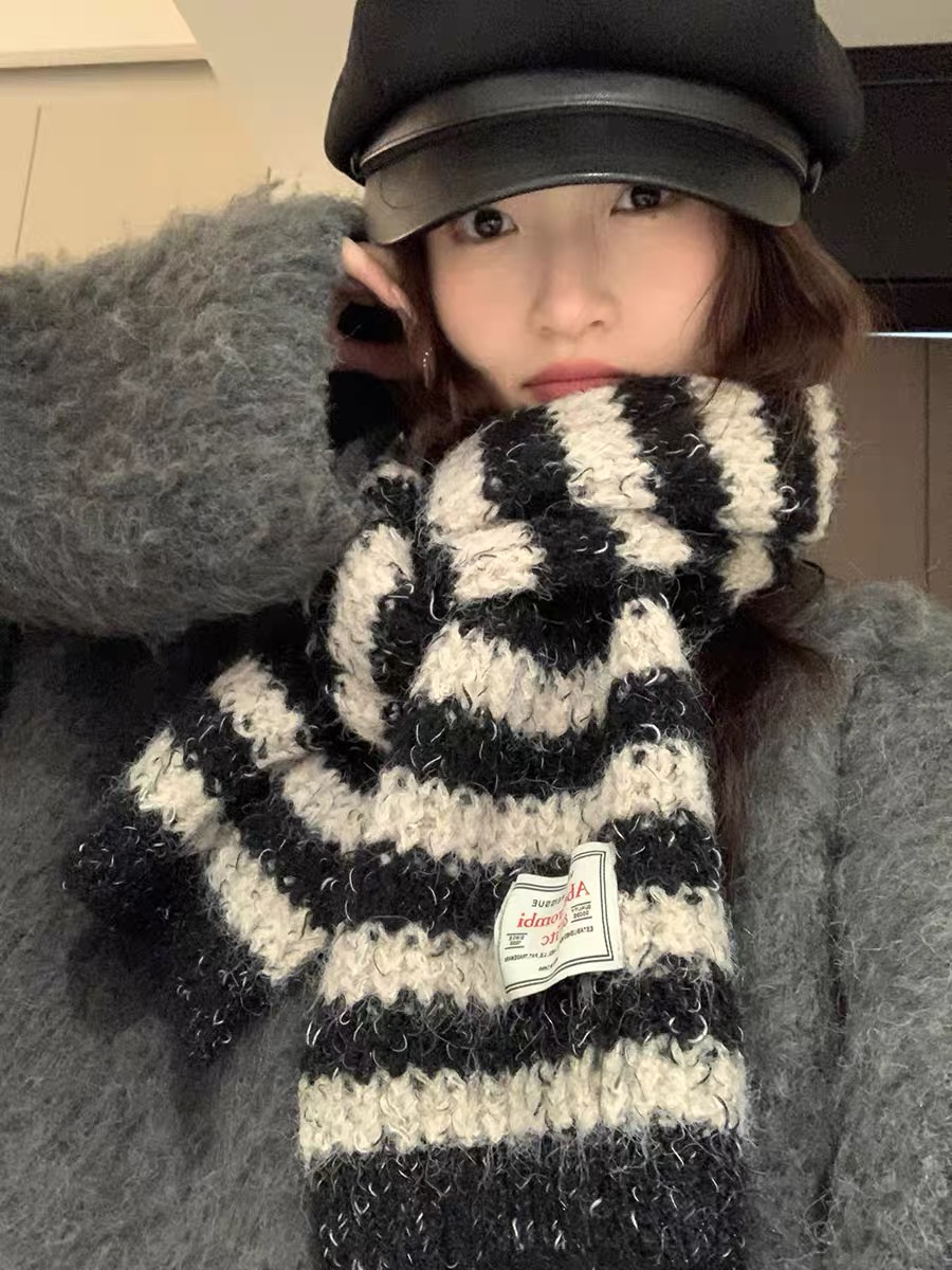 【好柿】高品质条纹围巾代～拍～链～接