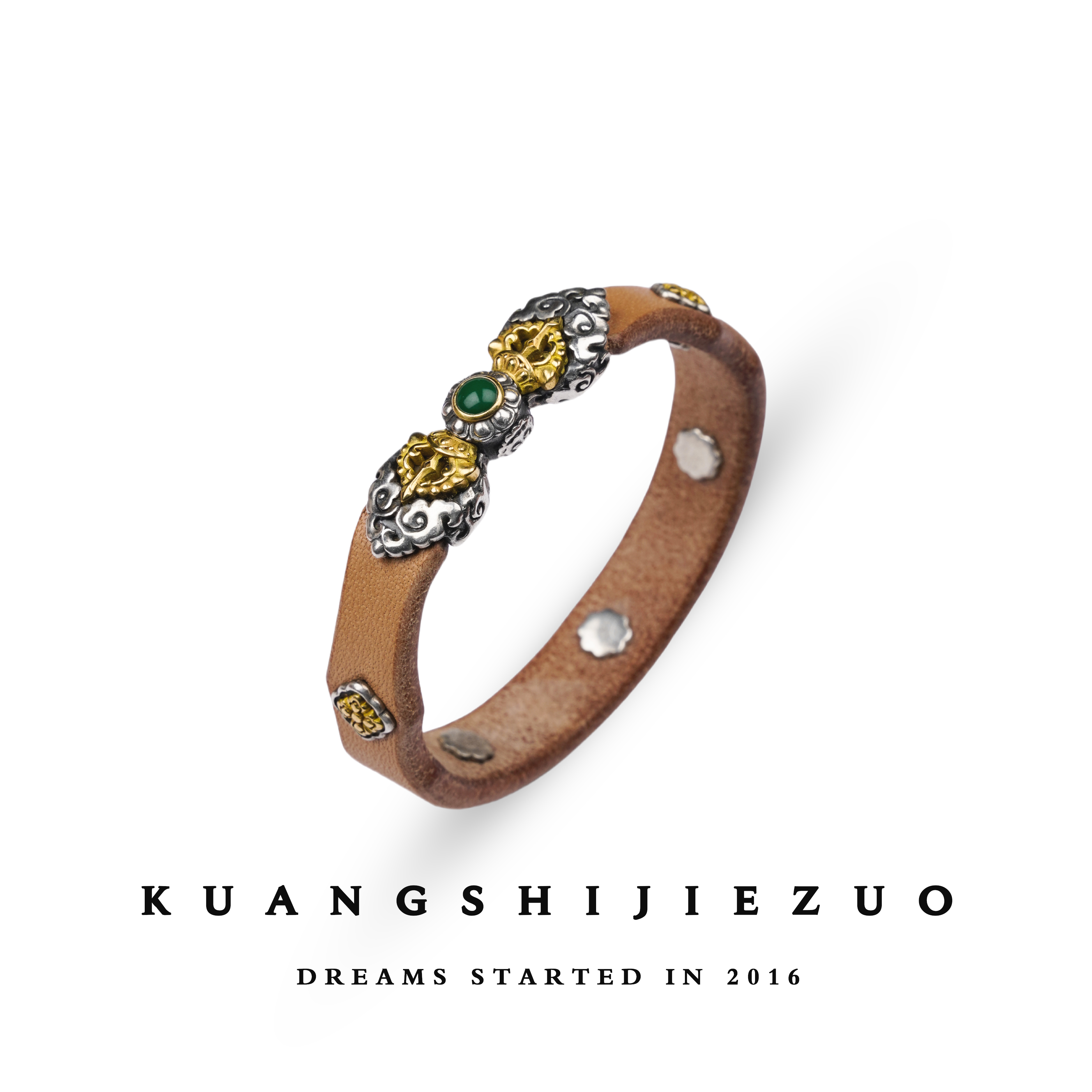 【旷世杰作】金刚杵皮环-昭南多脂植鞣-革金银镶嵌款