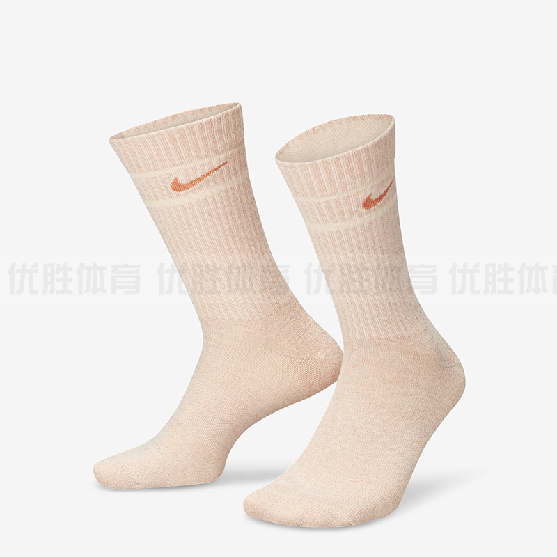 NIKE耐克男女春秋新款运动休闲跑步袜子舒适透气中筒袜FV4750-838