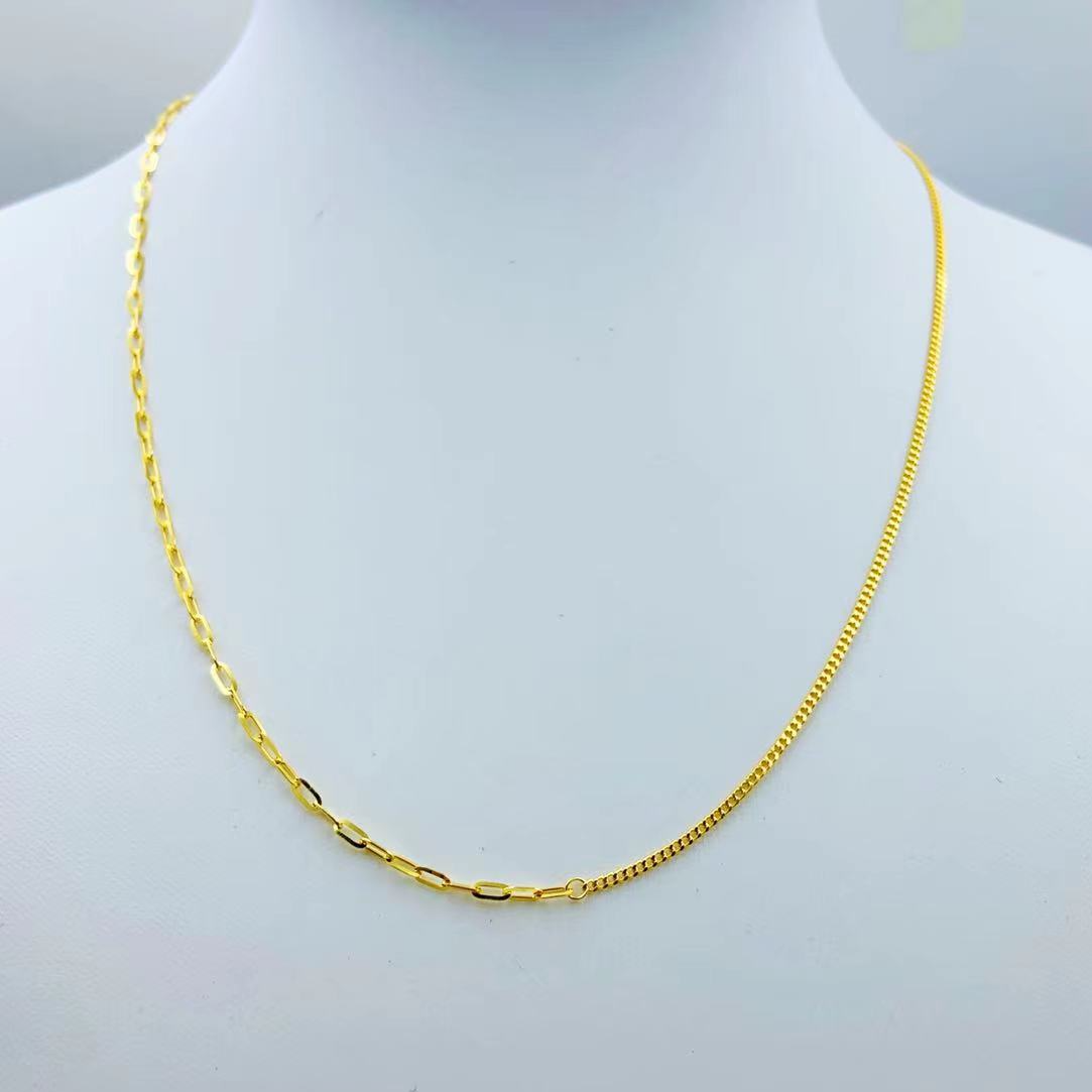 足金999 调节环AB链项链 素链 时尚百搭5G工艺黄金按克卖 A2