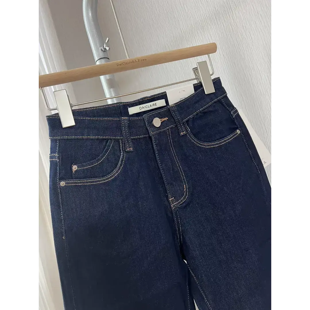 SU【520】95代 愫ZL MWMA超百搭普洗蓝九分法棍烟管四面弹牛仔裤~