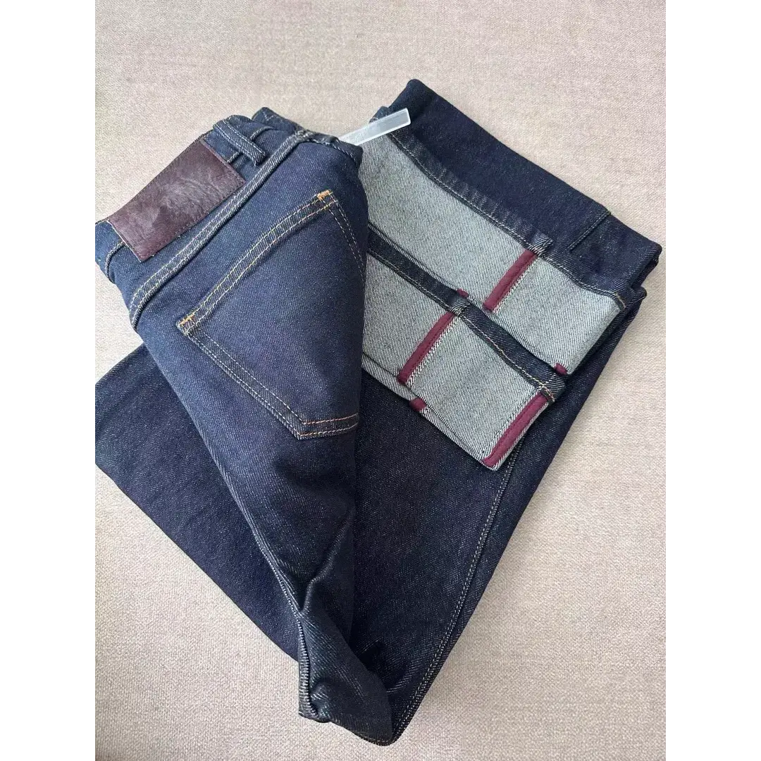 SU【416】86花愫雅~MWMA超爆普洗深蓝单宁色显瘦九分男友裤~