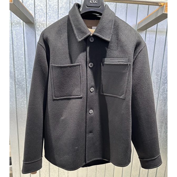 G24X064024  2024冬季新款商场同款男士短款大衣毛呢翻领双面