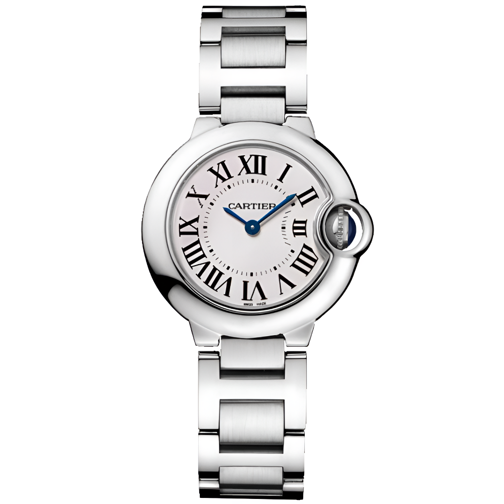 99新 Cartier/卡地亚  蓝气球钢带款28.6/33/36盘全原gc