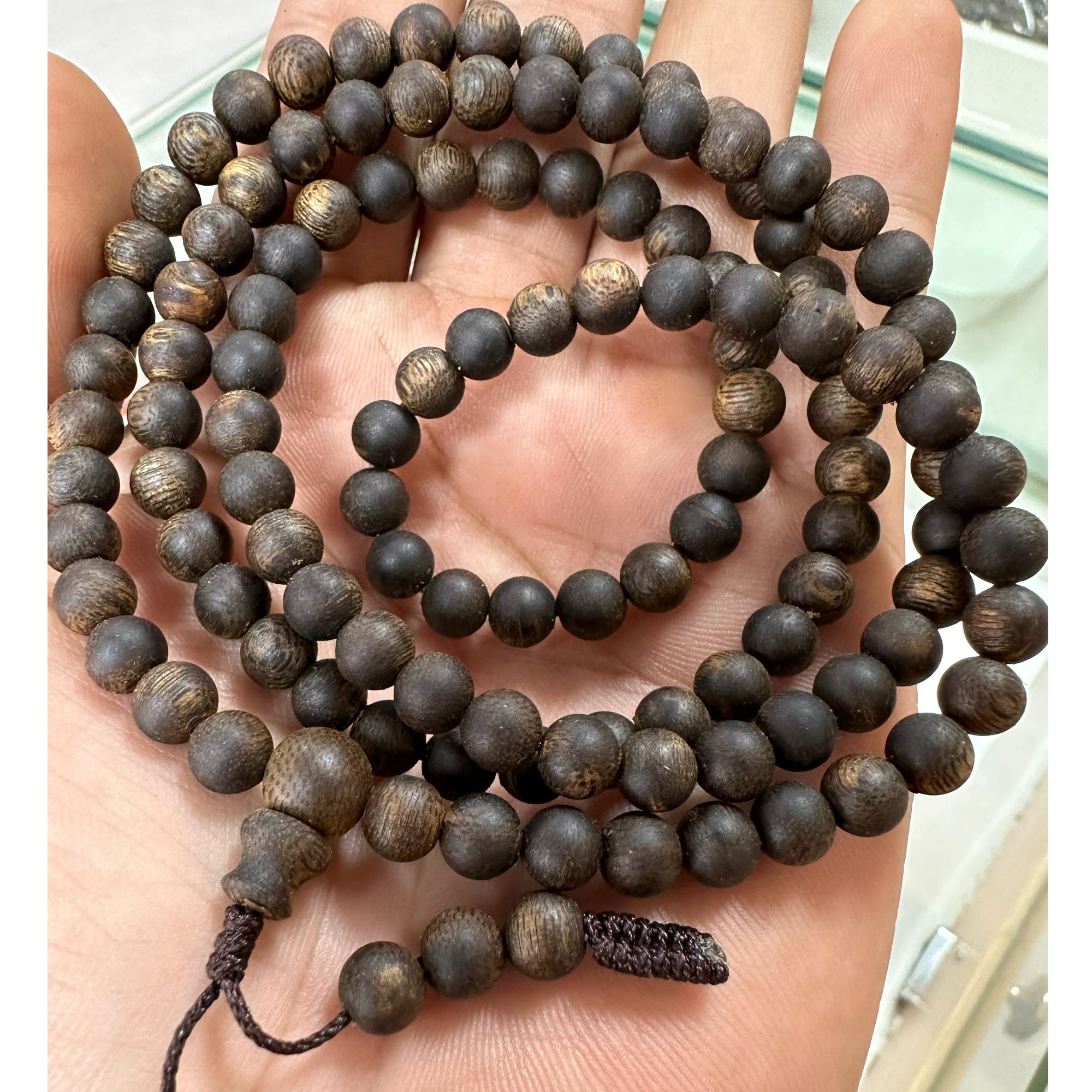 绿棋楠0.6沉水108颗多圈手串17+克