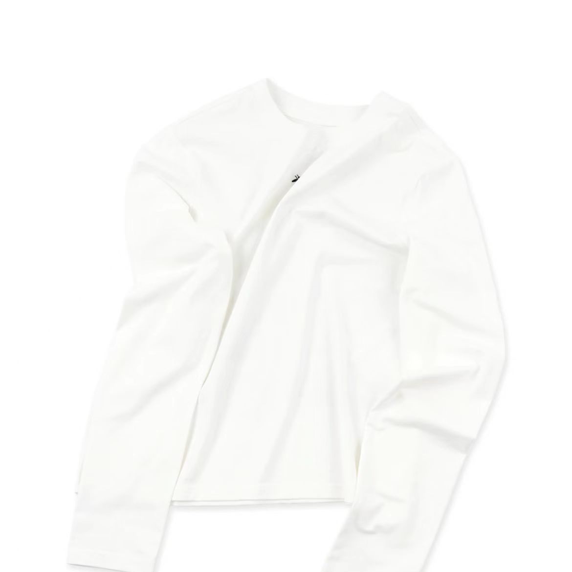 24秋季新款纯色休闲小蜜蜂长袖时尚百搭潮流圆领T恤【FG2502】