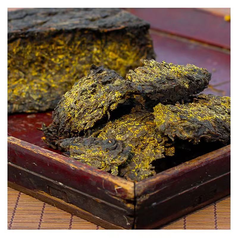 禾润珈安化黑茶湖南安化正品安化黑茶正宗金花茯砖茶手筑金茯茶叶