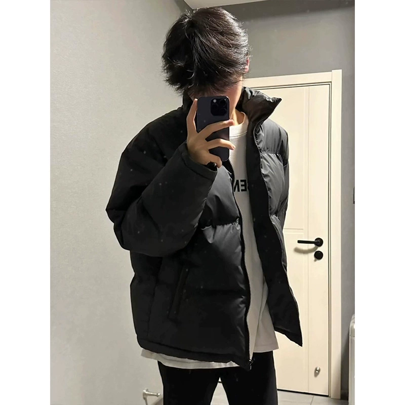 cleanfit美式高街短款棉服男款冬季晋江棉衣高领飞行员夹克棉外套