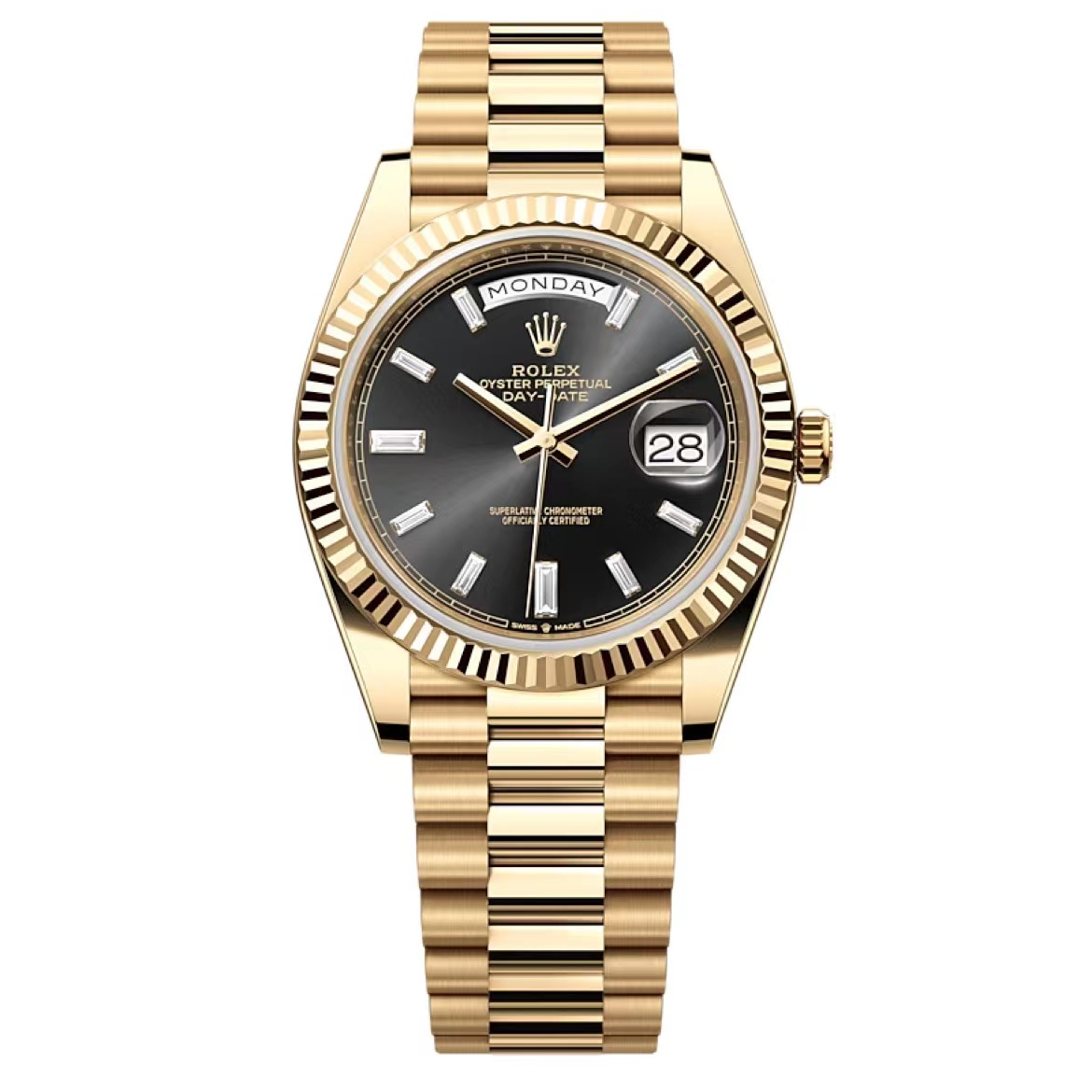 95新 Rolex/劳力士 哈馆/星期日历228238黑冰糖/40mm/24年全套