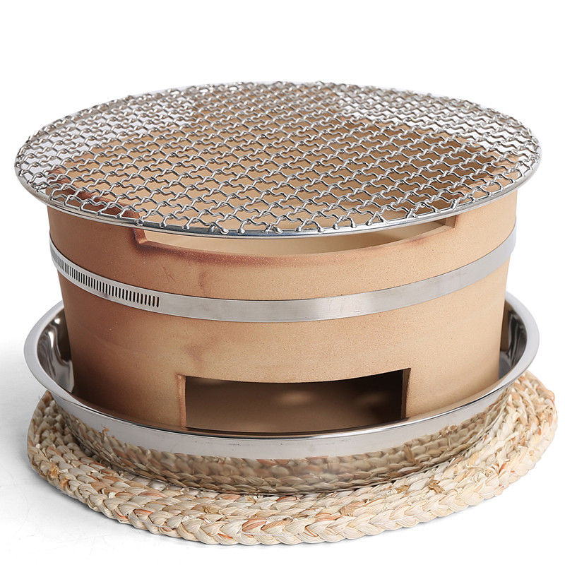 老式陶土炭炉木炭打边炉烧烤烤肉围炉煮茶火锅商用碳炉烧碳小火炉