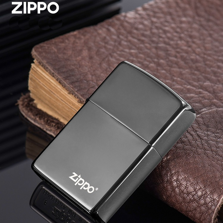 ZIPPO/之宝打火机原装正品经典黑冰防风煤油个性定制刻字男友DYJ1