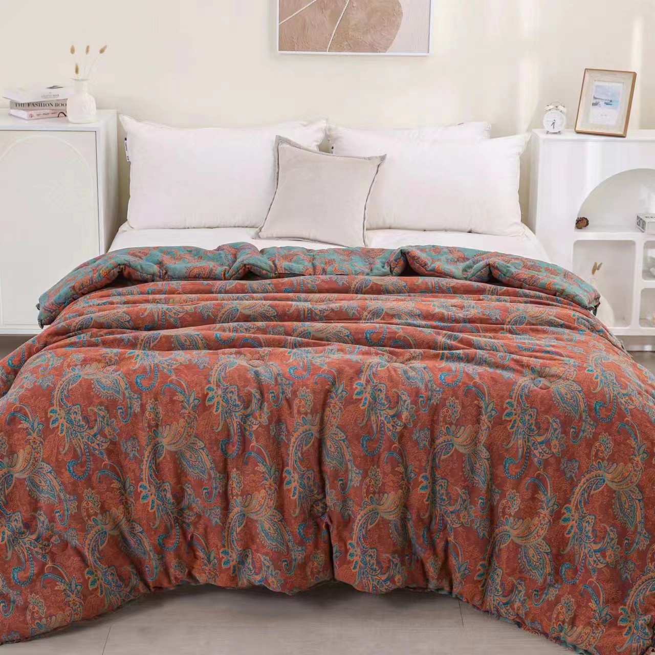 单人【麦斯盖被】1.5*2.0M高端纯棉双层纱柔软亲肤保暖机洗被子