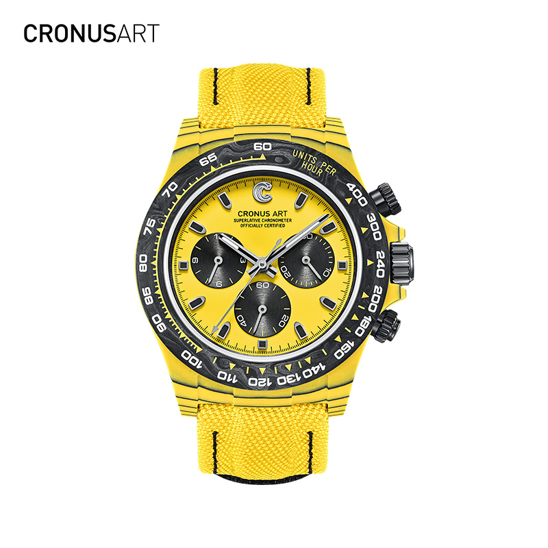 CronusArt大黄蜂迪通拿系列三眼六针自动机械表运动腕表潮流时尚