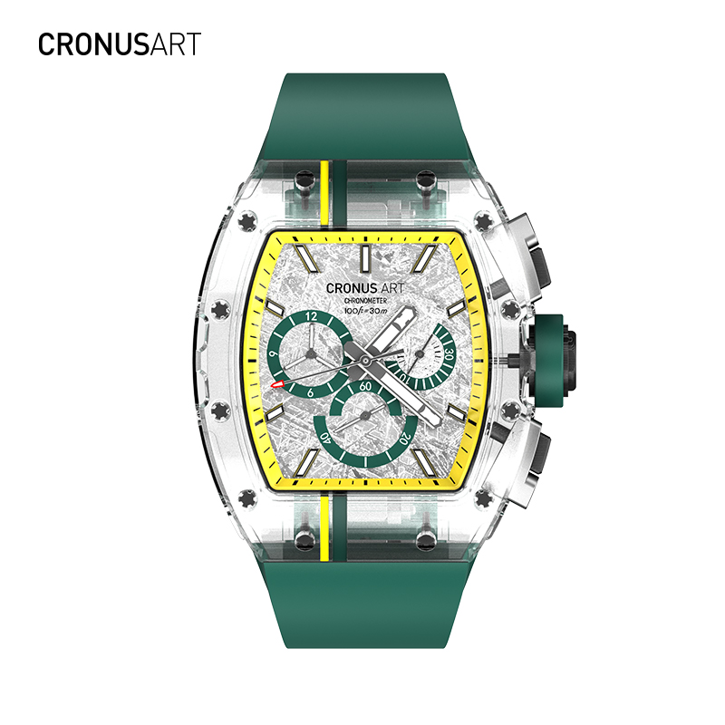 CronusArt克洛斯陨石潮流自动机械手表腕表防水多功能夜光名表