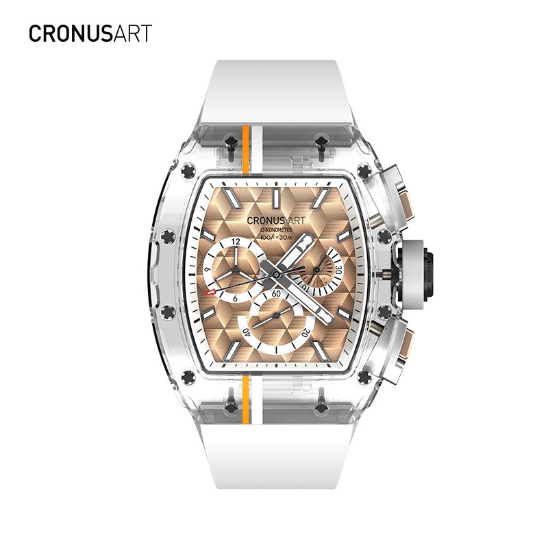 CronusArt克洛斯时尚潮流机械手表酒桶形腕表夜光男款四维空间