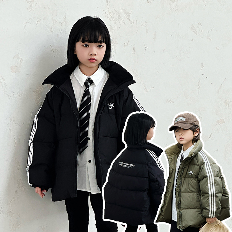 【呦奇】新款宽松连帽童装保暖白鸭绒儿童羽绒服外套U226019