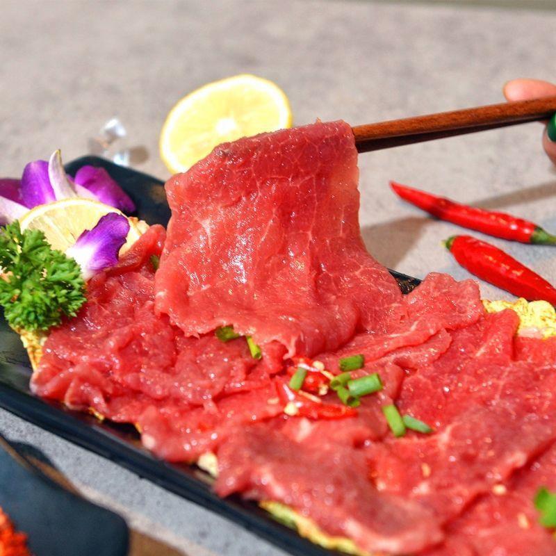 嫩牛肉片180g新鲜冷冻牛扒片重庆涮火锅豆捞烧烤食材配菜韩式烤肉