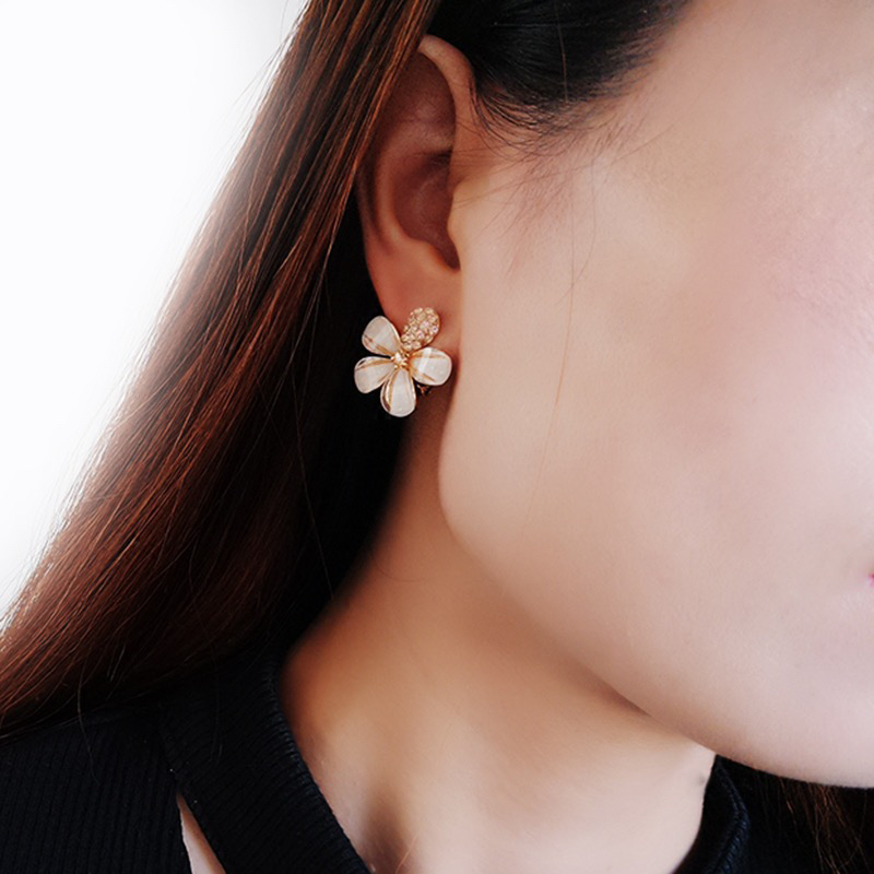 铜合金耳饰 F845时尚耳环气质法式甜美轻奢