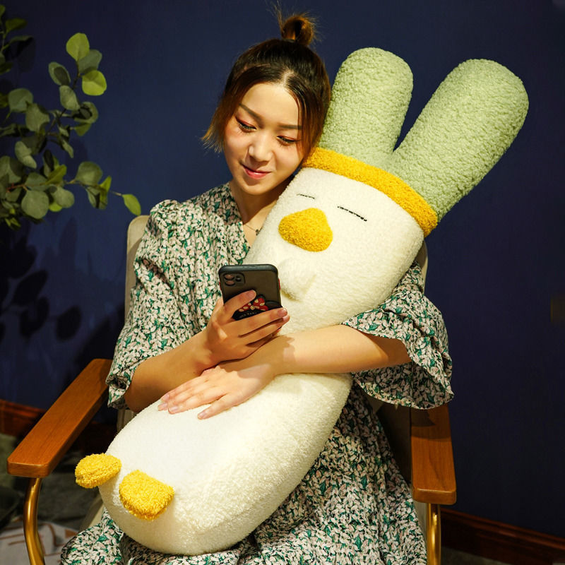 葱鸭君毛绒玩具抱枕创意大葱公仔大葱鸭哇偶床上陪睡公仔生日礼物
