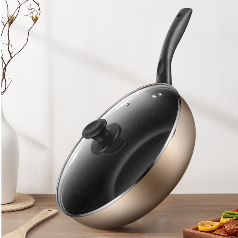 Midea/美的家用燃气电磁灶通用铝合金材质 - 炒锅 MP-CJ28Wok302