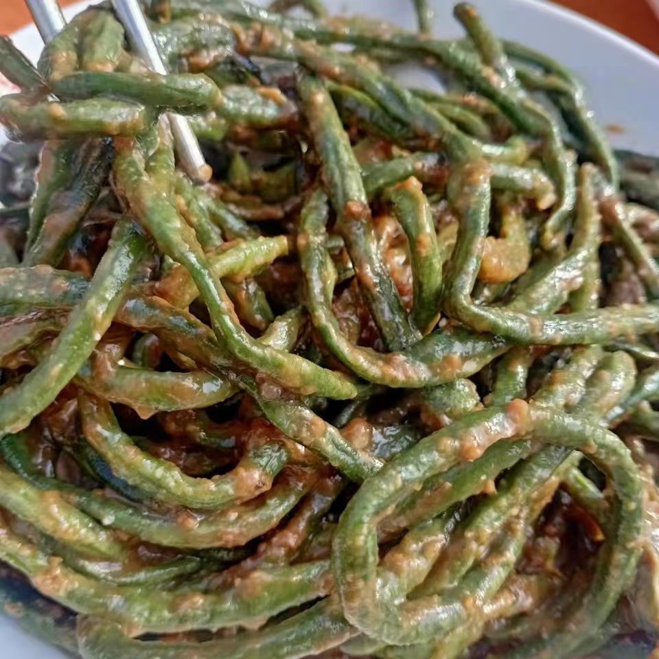 酱豇豆 农家手工鲜做云豆角咸菜 一袋一斤散装称重