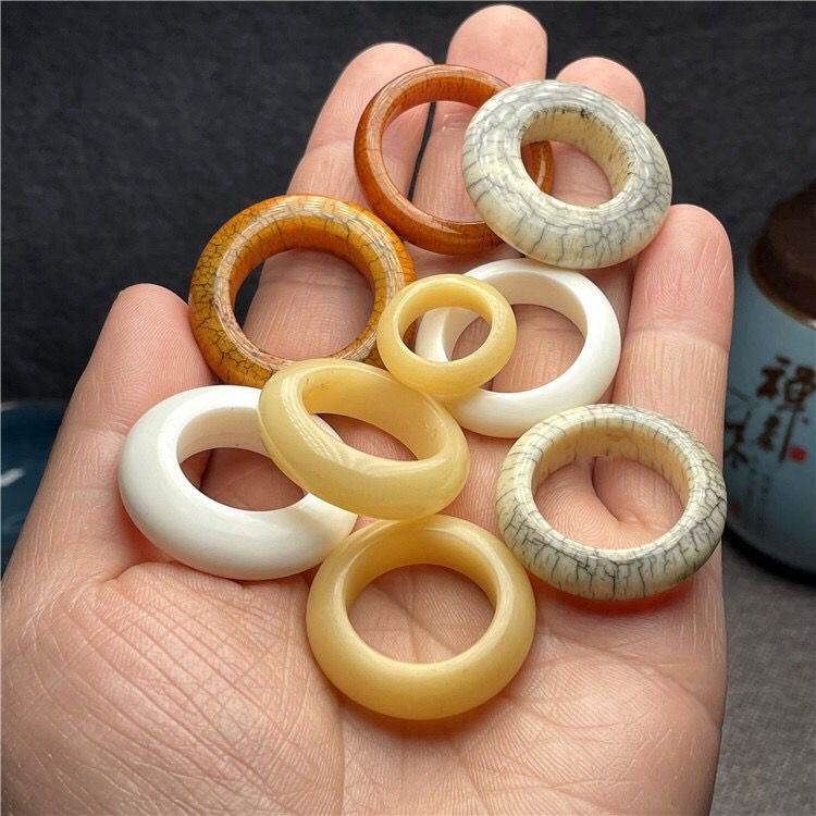 新款佛珠牦牛骨跑环 手链配件饰品牛骨指环扳戒指 撸串 盘珠神器
