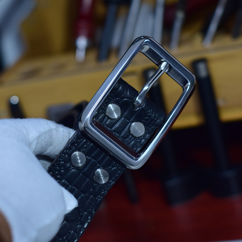 真皮腰带男士头层定制皮带商务休闲简约针扣