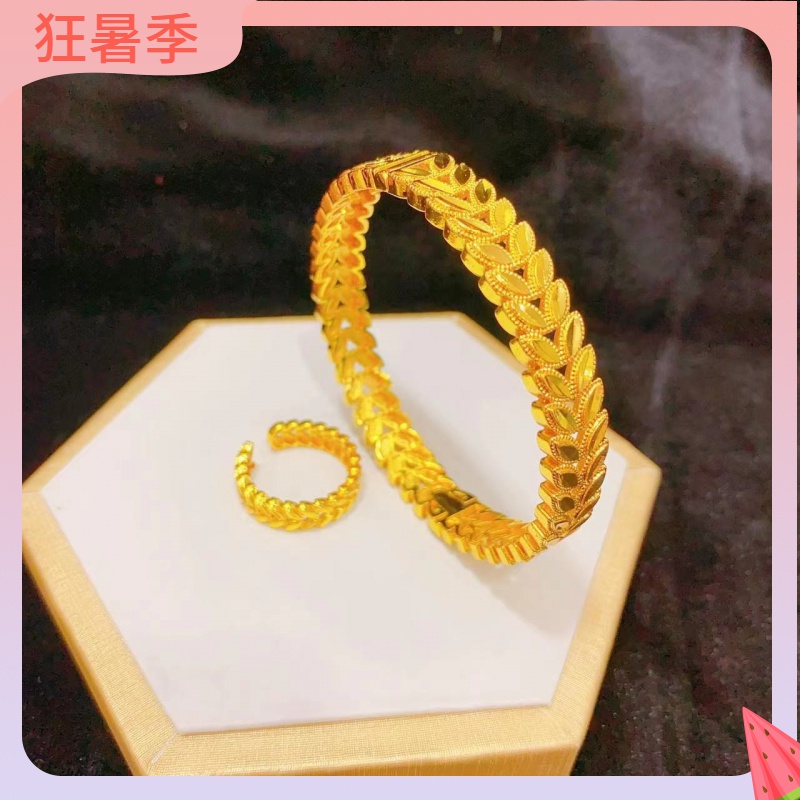 【高定】卡扣麦穗手镯送戒指