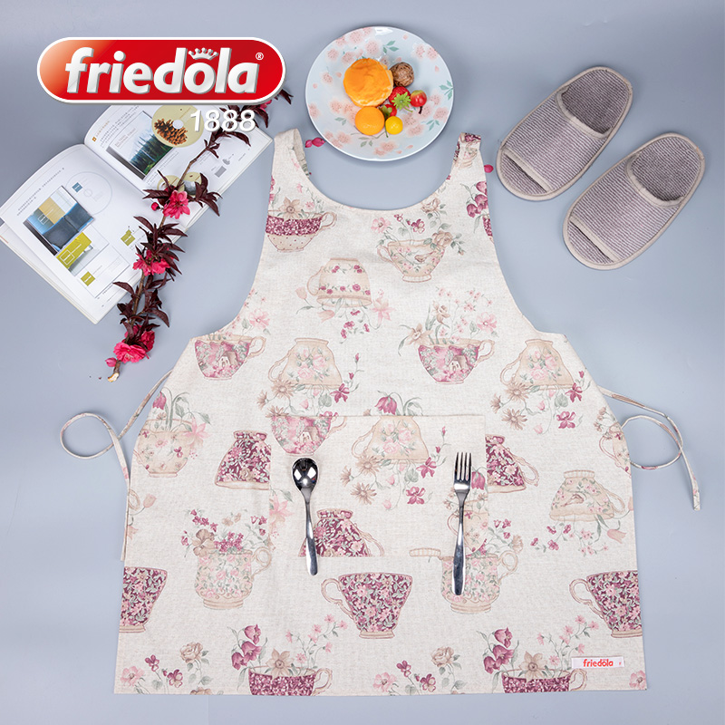 friedola芙丽朵拉防水防油FR小清新围裙下午茶小碎花纯棉同款围裙
