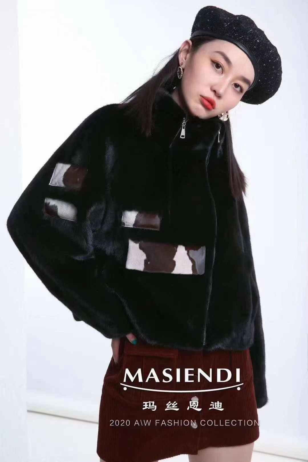 玛丝恩迪时尚女装短款外套秋冬厚外套外套女款气质网红休闲45394