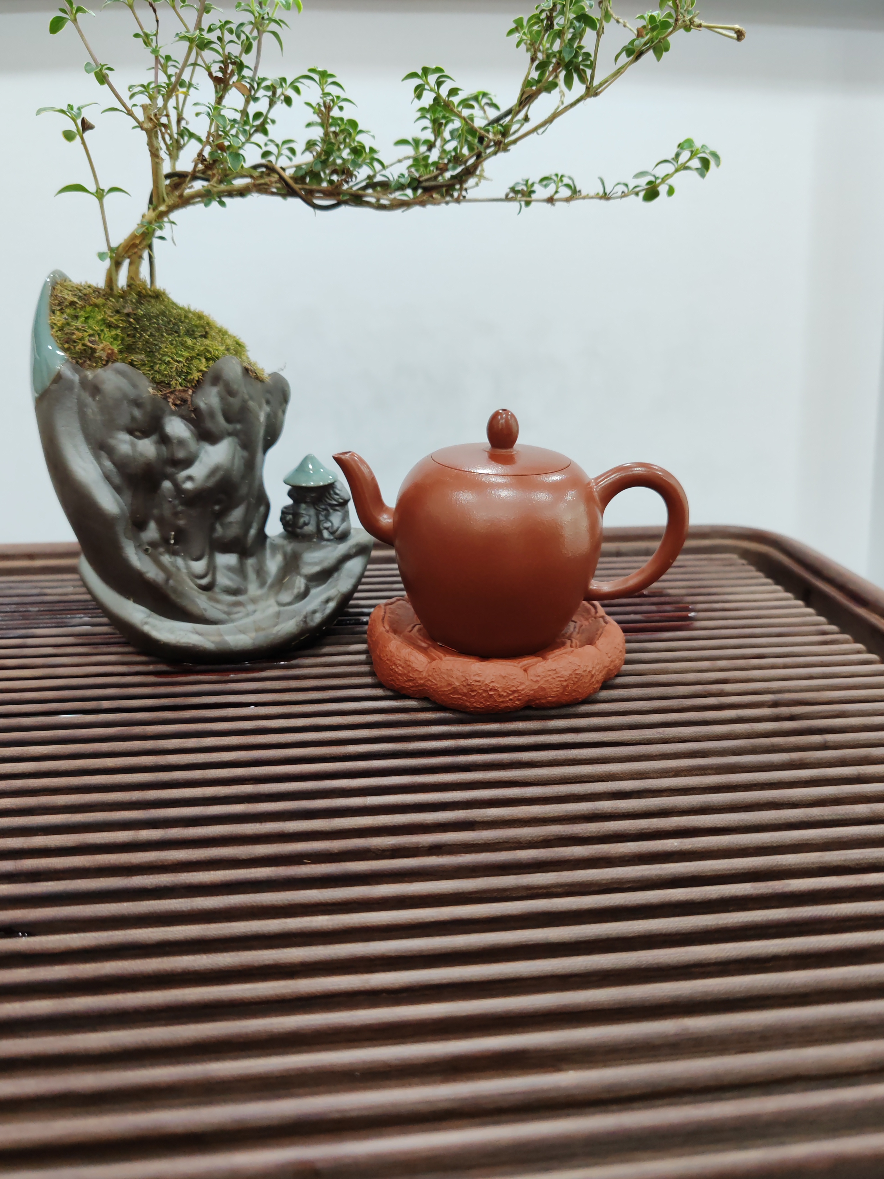 朱泥美人肩140cc手工茶壶手制泥壶