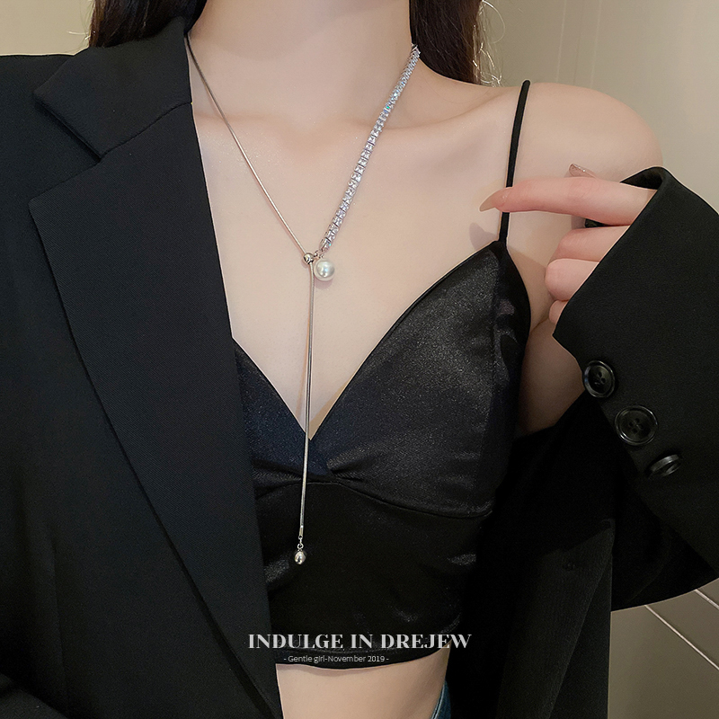 抽拉式珠珠流苏项链轻奢小众设计高级时尚感女518
