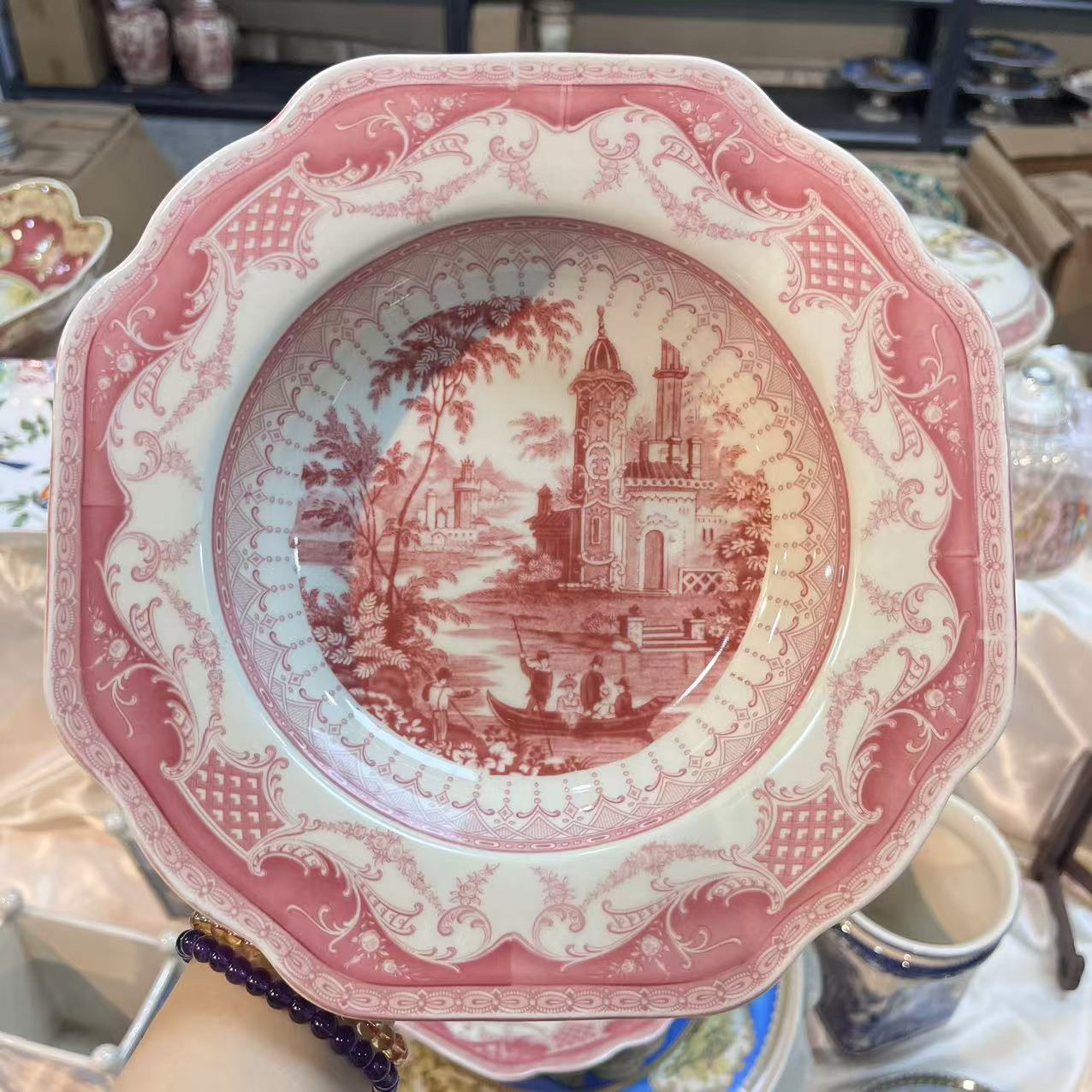 欧洲名画 cz 八角盘微瑕