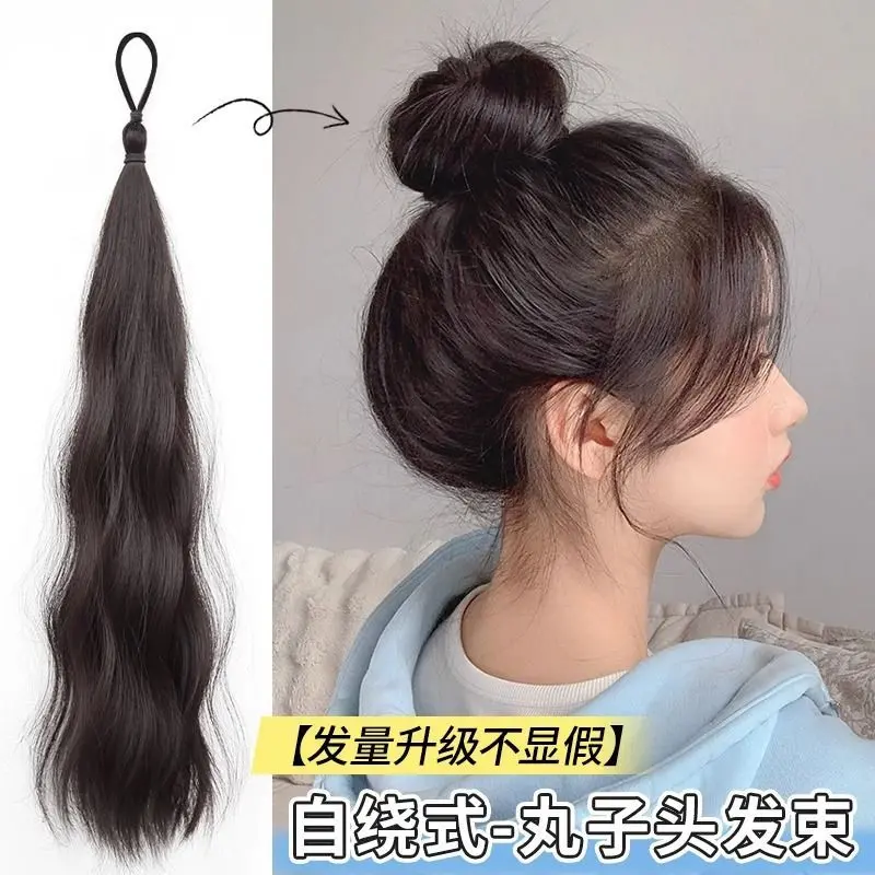 自绕发束丸子头发包发圈假发圈蓬松优质发包蓬松逼真假发抓夹古风