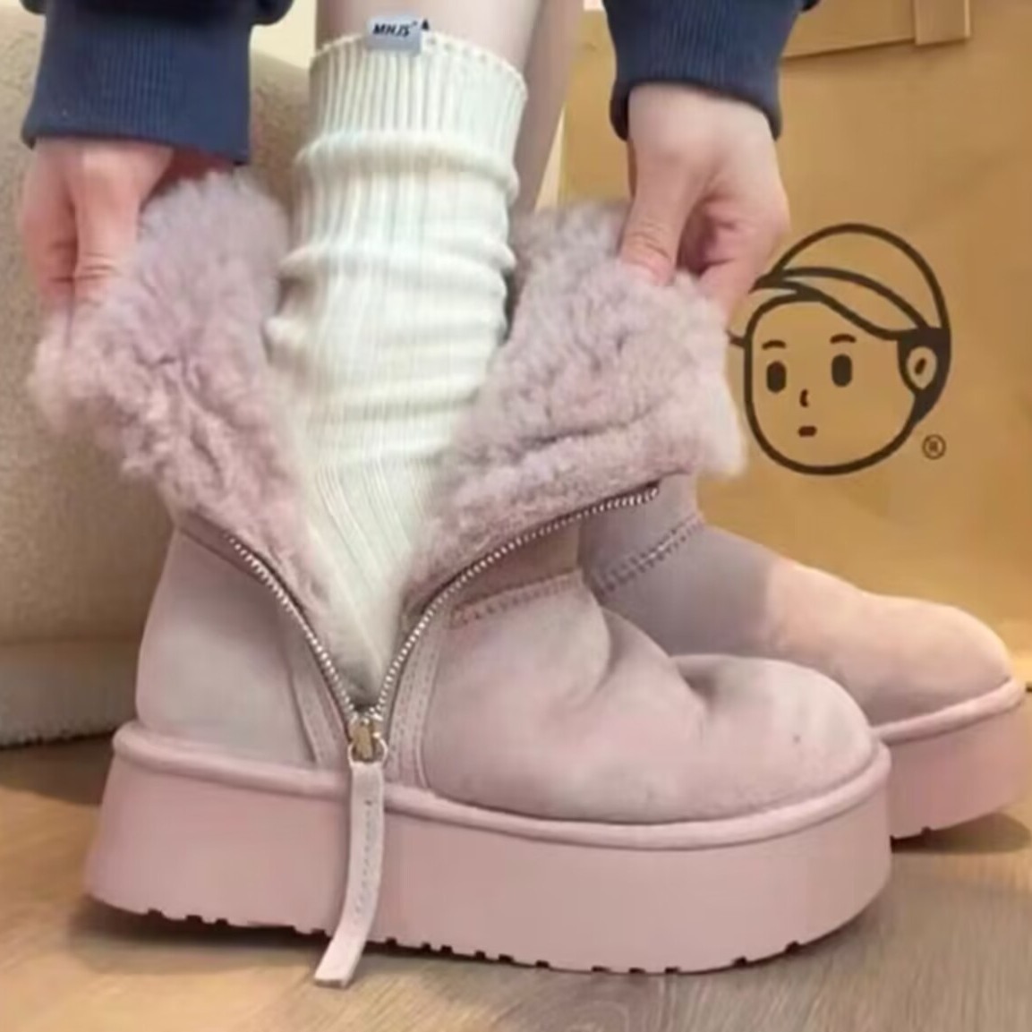 秋冬季回力休闲鞋靴子女雪地靴女款冬季保暖棉鞋子女2023新款爆款
