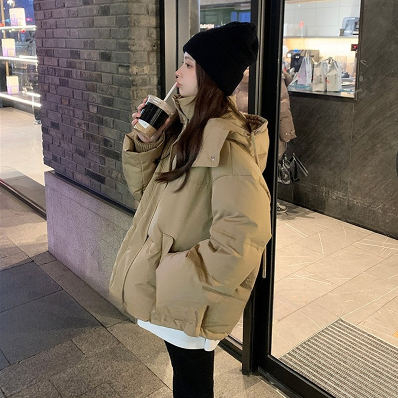 连帽棉衣女棉服冬季新款洋气小个子宽松加厚设计感小众面包服外套