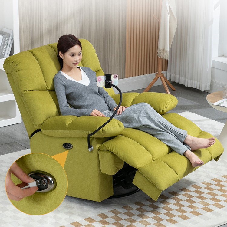 FLY6129多功能单人云朵绒布沙发懒人简约风沙发头等太空沙发舱