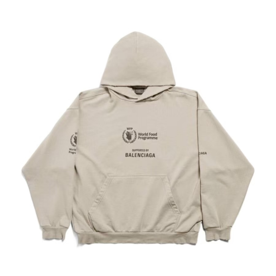 Balenciaga/巴黎世家 全新未使用 卡其色男女同款连帽衫卫衣XXS