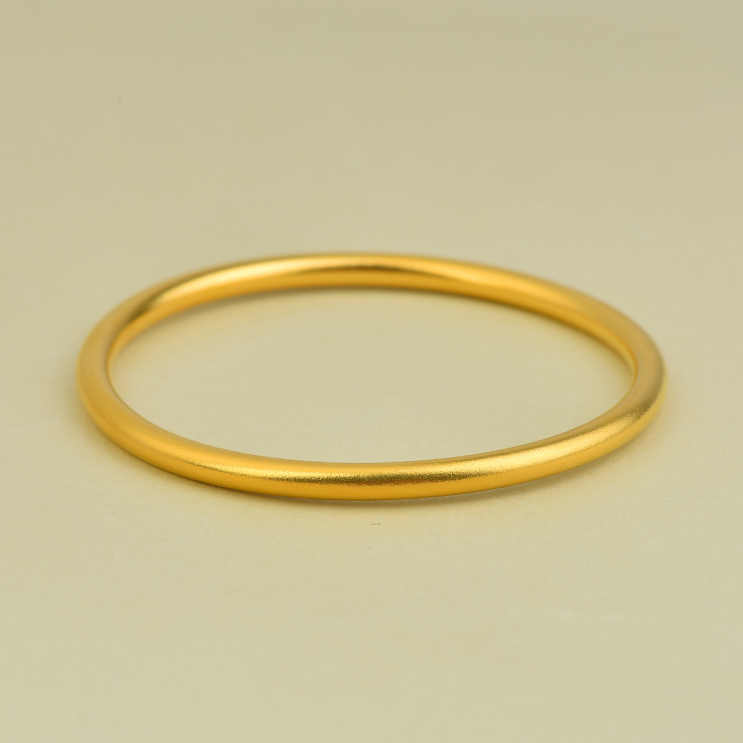 足银手镯 时尚简约经典轻奢百搭古法素圈磨砂传承气质