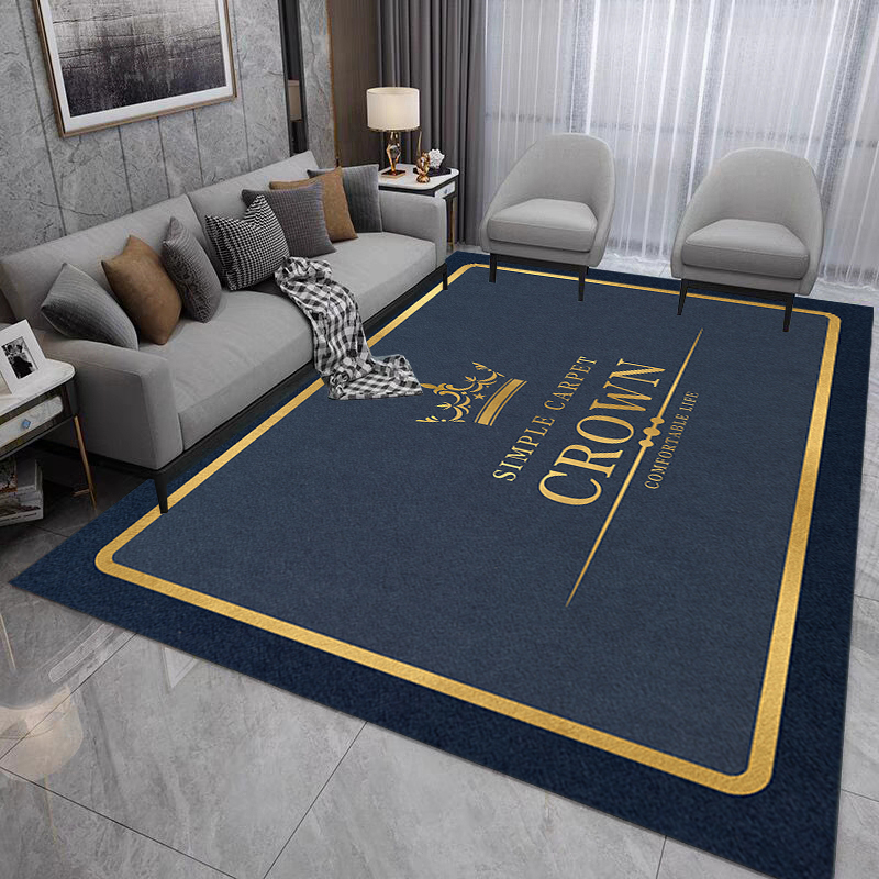 天鹅皇冠地毯圈绒高级感客厅地毯免洗可擦易打理天鹅皇冠卧室地垫
