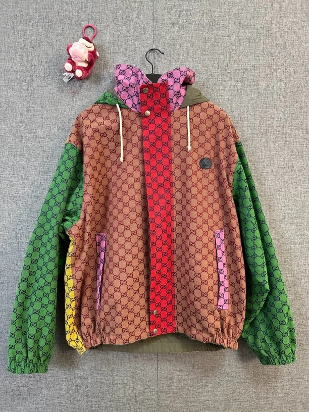 99新 GUCCI/古驰 48码/双面满印logo 夹克外套/r449/23500