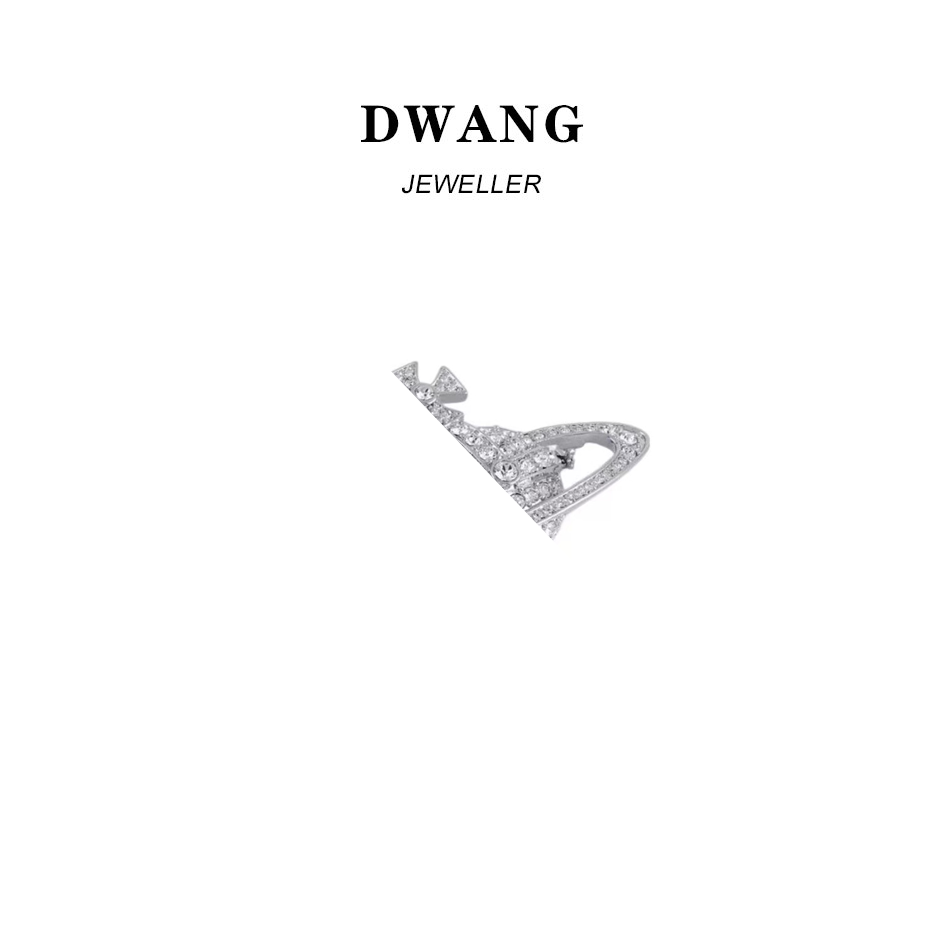 铜合金合成锆石胸针 【DWANG原创设计】土星胸针