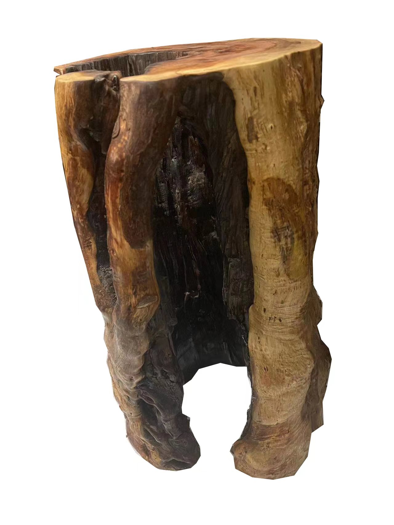 中国风创意底座简约书房纯手工中式古木质典办公室复古整木镂空