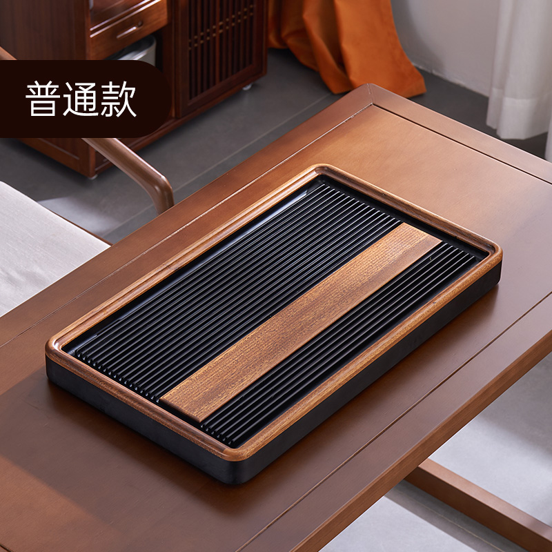 【德国电木茶盘】带排水干泡简约大号茶台中式高端电胶木实木茶具