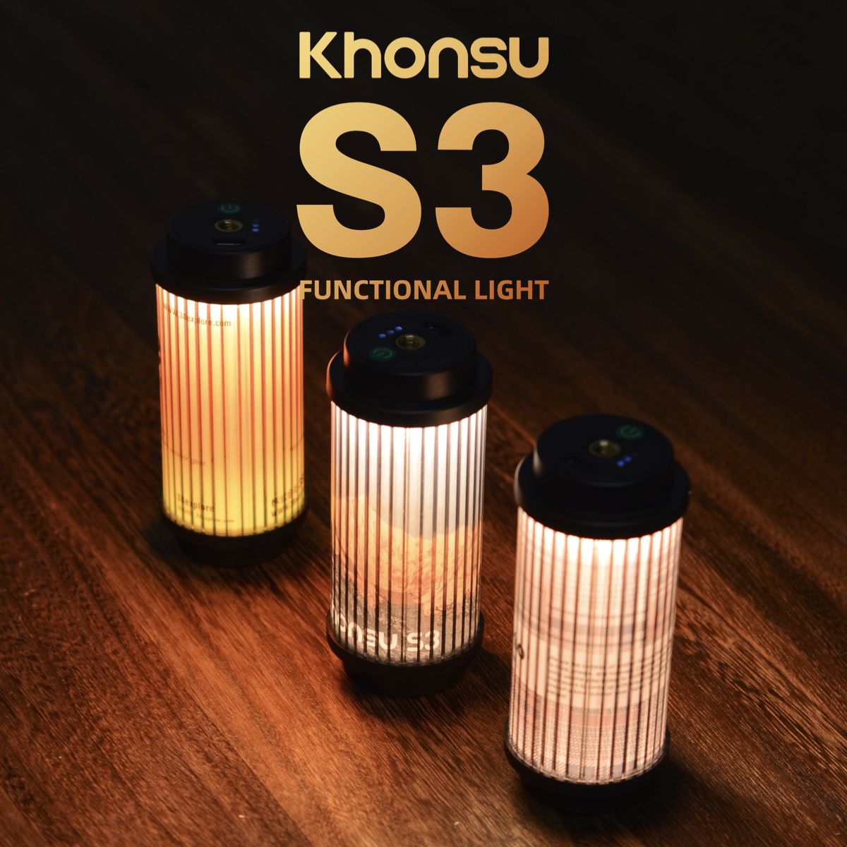 Khonsu S3日照金山露营灯led充电多功能帐篷营地灯
